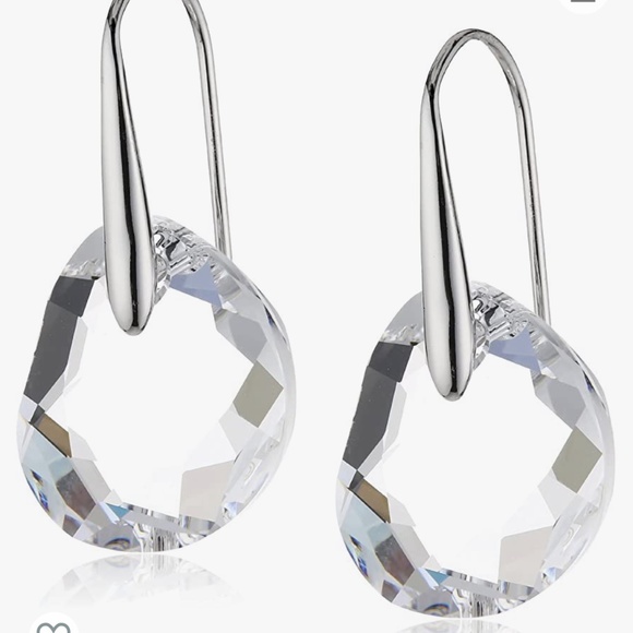 Swarovski Jewelry - Swarovski Clear Galet Pierced pendant earrings